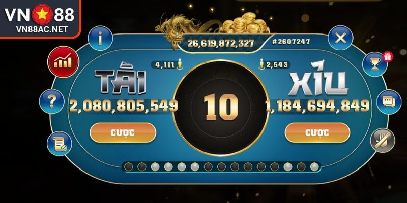 Các loại cược tài xỉu VN88 nổi bật